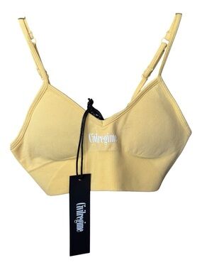 Civilregime Yellow Seamless Bralette - Lightweight Support